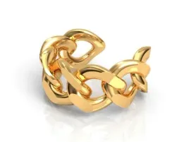 zlota-nausznica-lancuszek-pancerka-oksydowana-ag