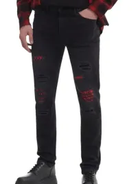 proste-klasyczne-czarne-jeansowe-spodnie-skinny-dziury-przetarcia-28-30