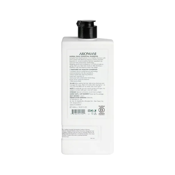 aromase-herbal-daily-essential-shampoo-520ml-ziolowy-szampon-do-wlosow-opakowanie-butelka