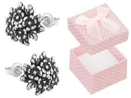 kwiaty-kwiatki-srebrne-kolczyki-bukiet-kwiatow