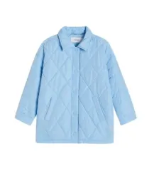 prosta-klasyczna-niebieska-pikowana-kurtka-zatrzask-kieszenie