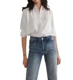 biala-klasyczna-gladka-koszula-dlugi-rekaw-guziki-kolnierzyk