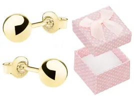 zlote-kolczyki-kulki-5mm-blyszczace-wkretki-gladkie-kuleczki-srebrne-kule