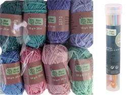 zestaw-wloczek-bawelna-8-kolorow-pastele-6-x-szydelko-aluminiowe-w-tubie