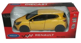 renault-clio-rs-kolekcjonerski-metalowy-samochod-resorak-welly-1-34-zolty