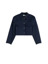 granatowa-krotka-klasyczna-kurtka-kieszenie-zapinana-zatrzaski