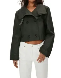 klasyczny-gladki-zielony-krotki-plaszcz-dwurzedowy-kieszenie-l