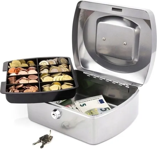 metalowa-kasetka-skarbonka-sejf-duza-na-pieniadze-bilon-klucze-16x20x9cm-waga-z-opakowaniem-0-4-kg