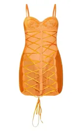 pomaranczowa-mini-gorsetowa-sukienka-na-ramiaczkach