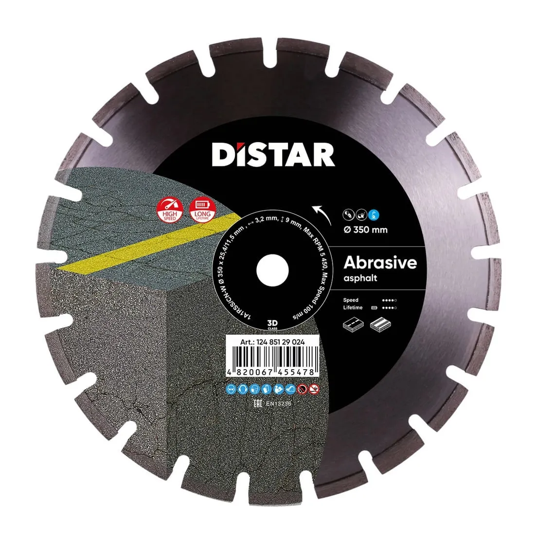 tarcza-diamentowa-tnaca-1a1rss-350mm-abrasive-marka-distar