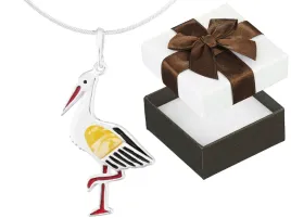 krotki-srebrny-damski-naszyjnik-bocian-z-bursztynem-emalia-ptak-choker-30cm