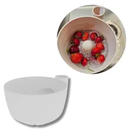 automatyczna-miska-do-mycia-i-plukania-owocow-biala-z-odplywem