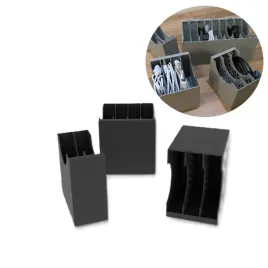 organizator-na-kable-z-przegrodkami-czarny-pojemnik-biurowy-na-biurko