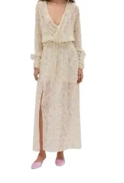 kremowa-sukienka-maxi-wzorzysta-rozciecie-prosta-kopertowy-dekolt-s