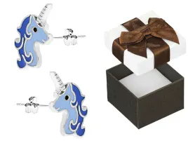 niebieskie-jednorozce-srebrne-kolczyki-jednorozec