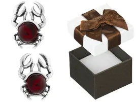 srebrne-kraby-kolczyki-z-bursztynem-krab-bursztyn