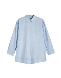 niebieska-klasyczna-bawelniana-gladka-koszula-dlugi-rekaw-guziki