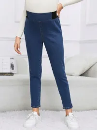 niebieskie-jeansowe-spodnie-na-gumce-ciazowe-rurki-jegginsy-shein-40-42