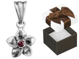 srebrna-oksydowana-zawieszka-kwiat-cyrkonia-srebro