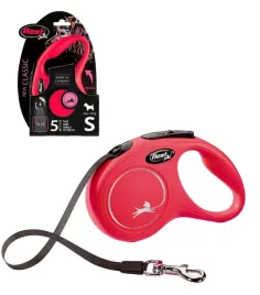 flexi-new-classic-s-tasma-5m-do-15kg-czerwona