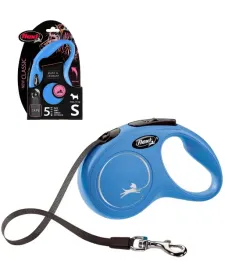 smycz-automatyczna-flexi-new-classic-tasma-5-m-dla-psa-do-15-kg-niebieska