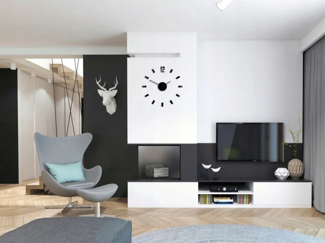 zegar-scienny-modernclock-czarny-50cm