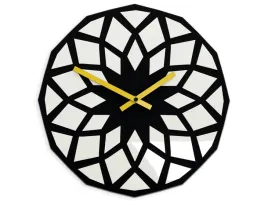 zegar-scienny-lotos-czarno-bialy-cichy