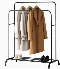 wieszak-podwojny-z-polka-na-ubrania-buty-stojacy-metalowy-czarny-148-cm