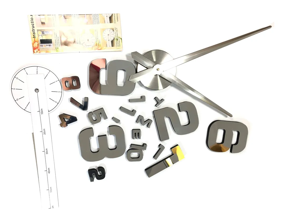 zegar-scienny-nowoczesny-3d-lustro-silver-duzy-diy