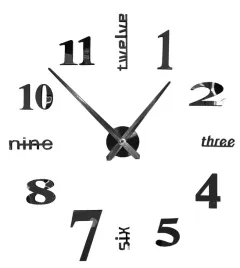 zegar-3d-scienny-czarny-lustrzany-naklejany-duzy