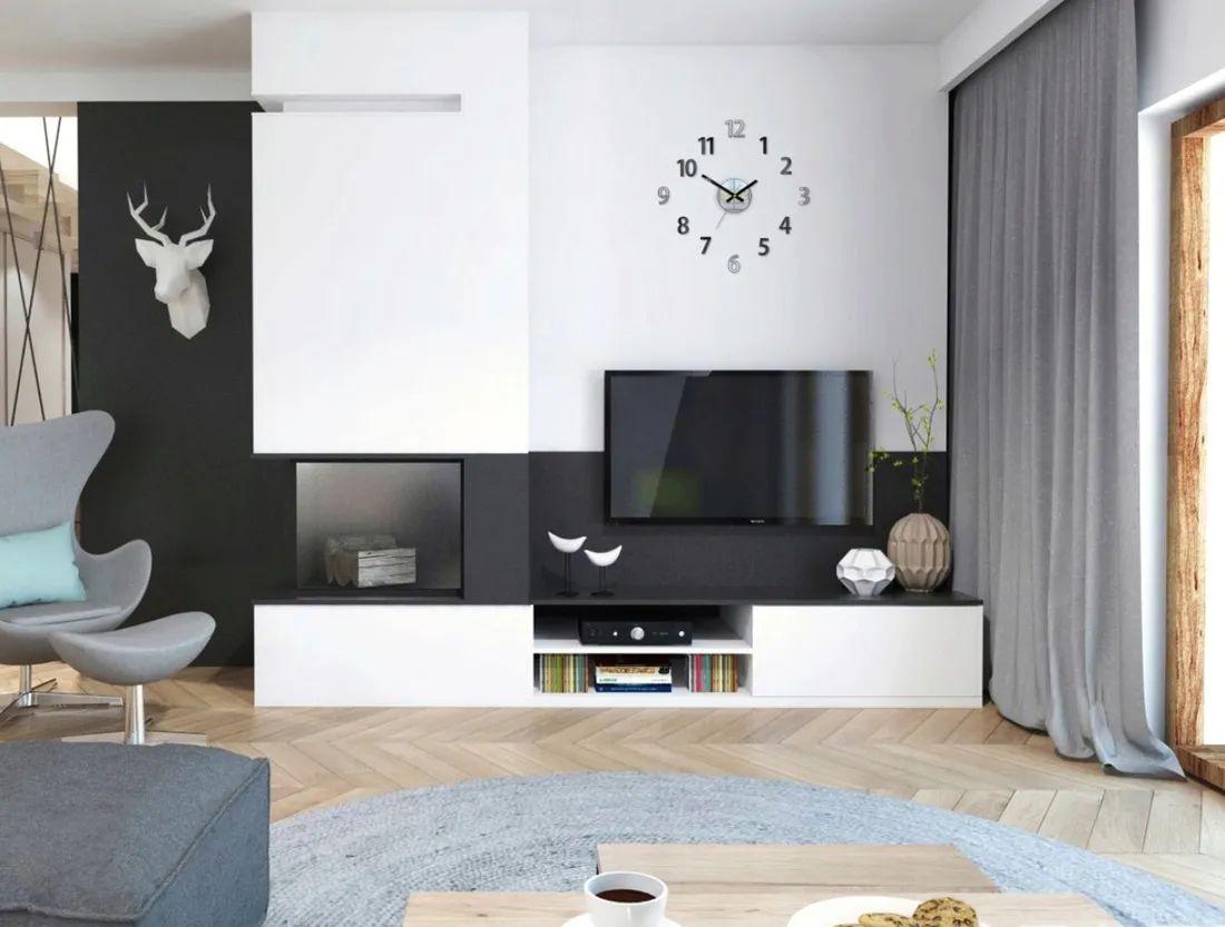 zegar-scienny-modernclock-czarny-50cm