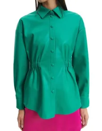 zielona-koszula-z-dlugim-rekawem-imitacja-skory-kolnierzyk-rozpinana