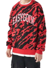 czerwono-czarna-luzna-bluza-dresowa-dlugi-rekaw-nadruk-napisy-oversize-s