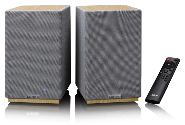 Aktywne głośniki stereo HiFi z Bluetooth i pilotem Lenco SPB-241WDGY