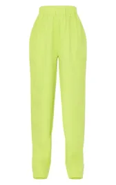 spodnie-eleganckie-prettylittlething-zielone-proste-wysoki-stan-rozmiar-32