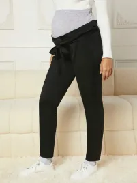 czarne-dopasowane-spodnie-ciazowe-materialowe-z-gumka-pasek-shein-34