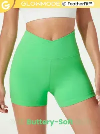 spodenki-elastyczne-zielone-szorty-sportowe-dopasowane-fitness-glowmode-40