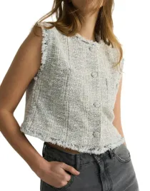 wielokolorowa-krotka-tweedowa-kamizelkazapinana-na-guziki