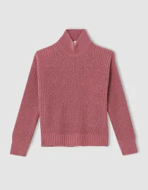 sweter-klasyczny-rozowy-stojka-polgolf-wzor-warkocz-defacto-122-128