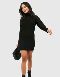 czarna-dzianinowa-sukienka-dlugi-rekaw-mini-prosta-kolekcja-petite-boohoo-l