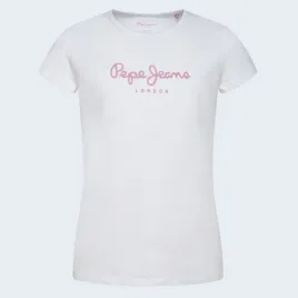pepe-jeans-bluzka-dziecieca-krotki-rekaw-bialy-rozmiar-128