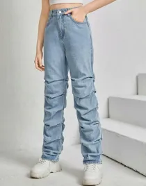 niebieskie-spodnie-jeansowe-wysoki-stan-marszczenie-shein-158