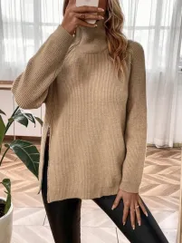 bezowy-dzianinowy-sweter-luzny-golf-dlugi-rekaw-gladki-shein-40-42