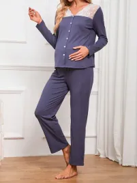 zestaw-pizama-ciemno-niebieska-prazki-ciazowa-bluzka-guziki-spodnie-shein-s