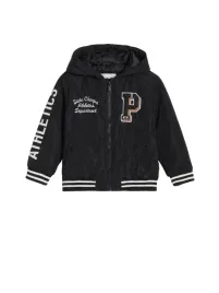 czarna-kurtka-wodoodporna-z-kapturem-haft-naszywki-bomberka