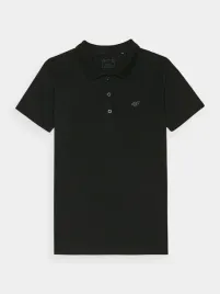 koszulka-z-bawelny-polo-4f-f514-gladki-elegancki-t-shirt-czarny-xs