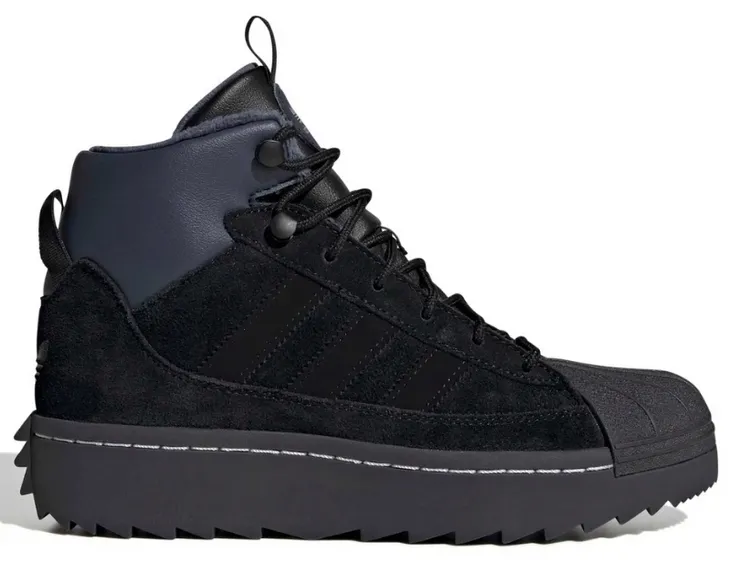 38 2/3 Buty Adidas superstar zimowe czarne wysokie Winterized Trek JQ0346