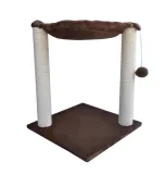 legowisko-dla-kota-hamak-z-drapakiem-pluszowe-stabilne-zabawka-braz-wysokosc-cm-do-60-cm