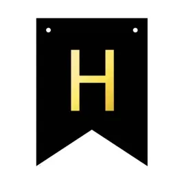 baner-czarny-ze-zlota-litera-flagi-literka-h-16cm-1szt-141731