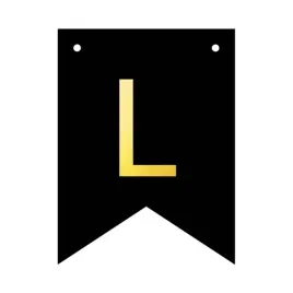 baner-czarny-ze-zlota-litera-flagi-literka-l-16cm-1szt-141779